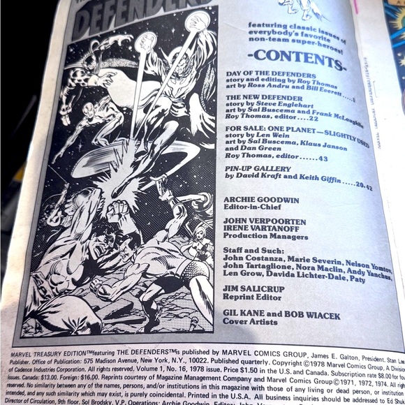 💥📚Rare Vintage 1970’s Collection Edition Marvel’s The Defenders Comic Novel📚 - Picture 16 of 16